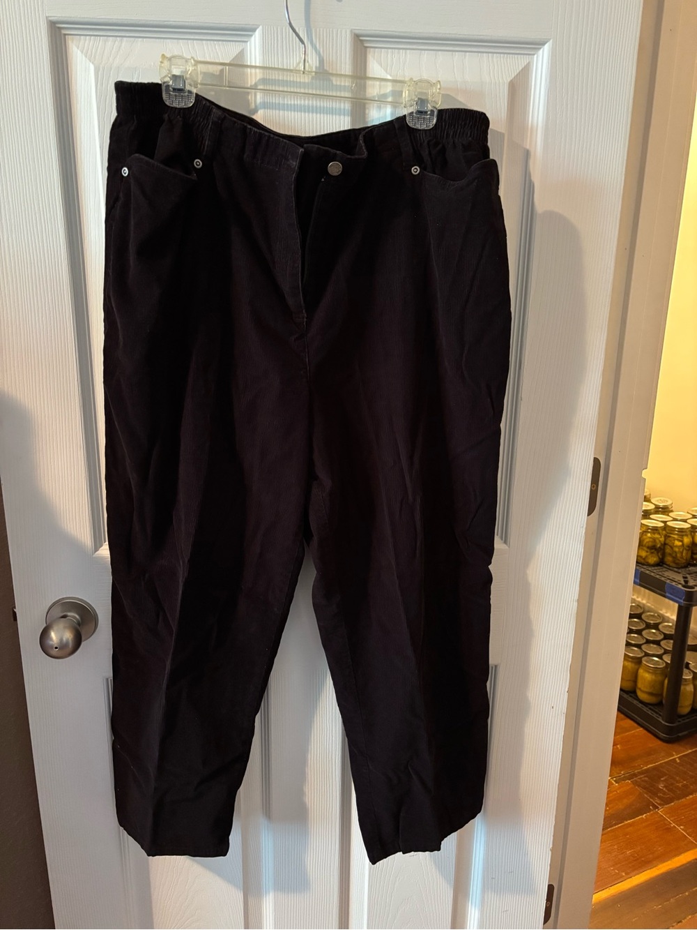 Karen Scott Black Woman’s Corduroy Pants